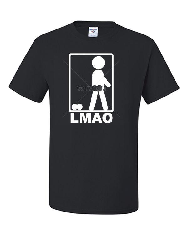 Lmao Logo - LMAO Funny T Shirt Laughing My Ass Off Stick Man College Humor Drink ...