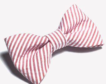 Red and White Bowtie Logo - Boys red bow tie | Etsy