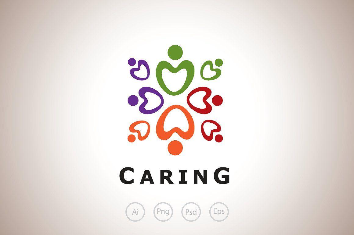 Caring Logo - Love and Caring Logo Template Logo Templates Creative Market