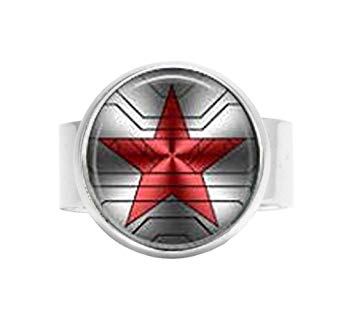 Bucky Logo - Amazon.com: Bucky Barnes aka Winter Soldier Logo Adjustable Ring ...