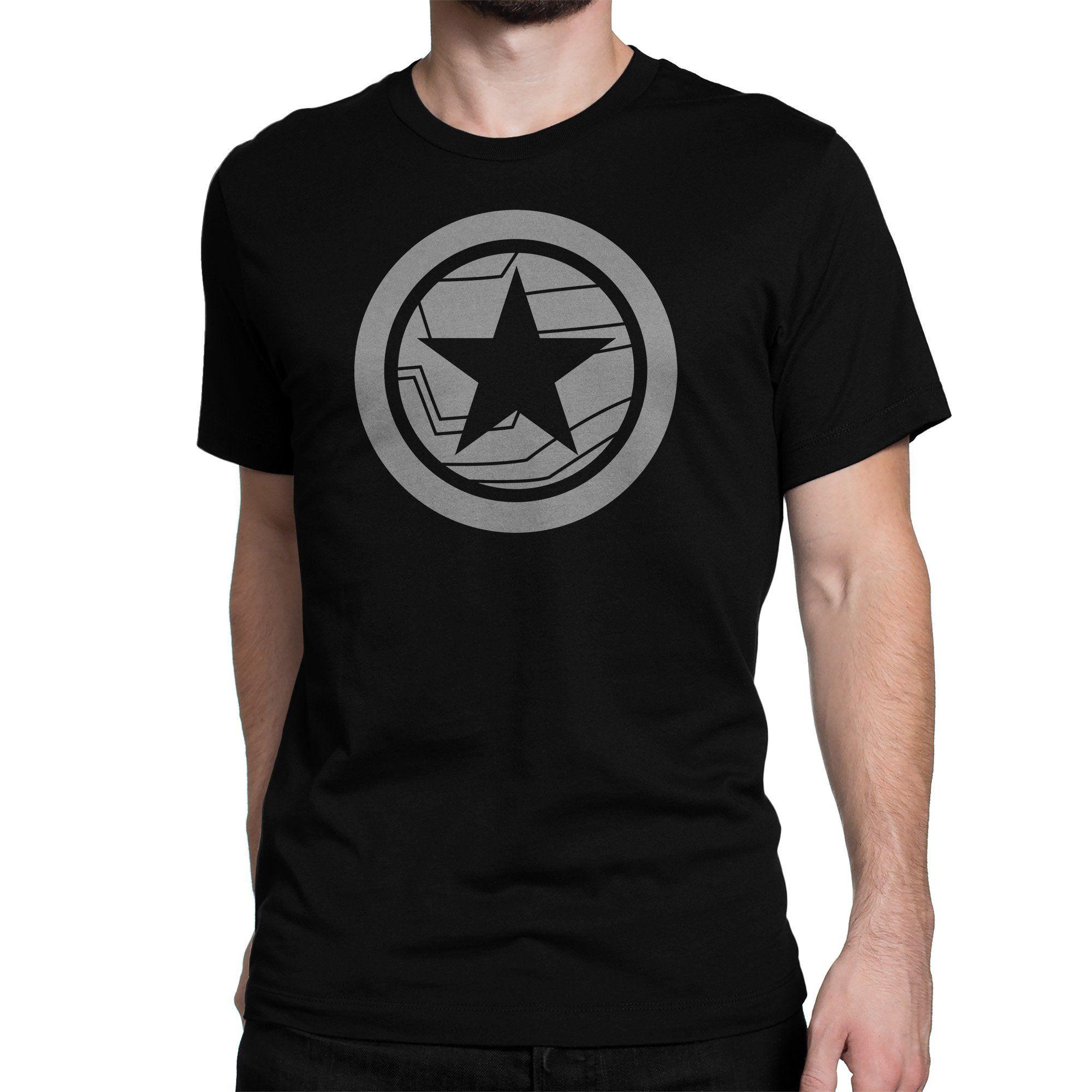 Bucky Logo - Official Marvel Avengers Vision logo by Marvel™ T-shirt - Silly Punter
