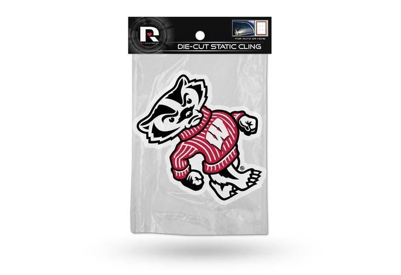 Bucky Logo - Wisconsin Badgers die cut static cling with Bucky logo - Packerland Plus
