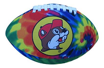 Bucky Logo - Buc Ee's Neoprene Tie Dye Soft Toy Football With Bucky