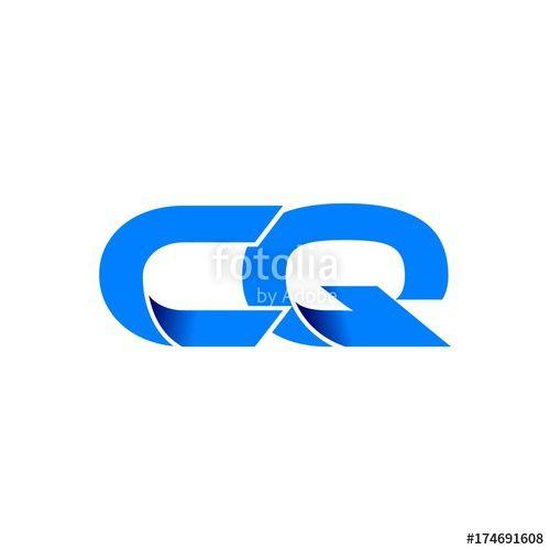CQ Logo - cq logo initial logo vector modern blue fold style
