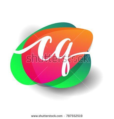 CQ Logo - Letter CQ logo with colorful splash background, letter combination ...