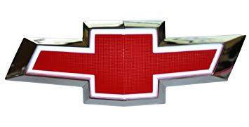 Red and White Bowtie Logo - Illuminated Light Up LED Front Grille Bowtie Textured