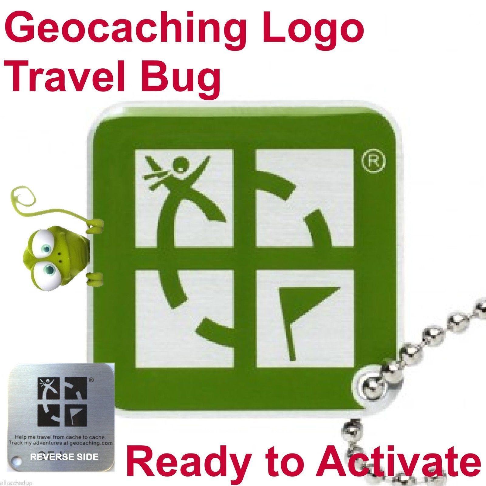 Geocaching Logo - Geocaching Logo Travel Bug – Green – Trackable Travel Tag – Free ...