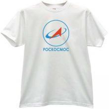 Roscosmos Logo - ROSCOSMOS logo Russian T-shirt in white - Russian Airlines T-shirts