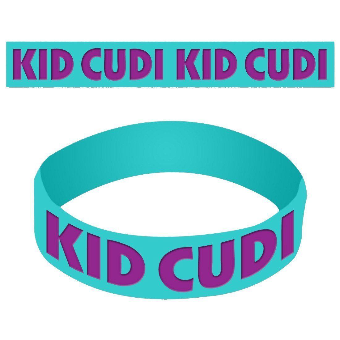 Cudi Logo - Kid Cudi Logo - Unisex Turquoise Rubber Bracelet - High Gear Inc.
