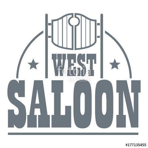 Saloon Logo - West saloon logo, vintage style