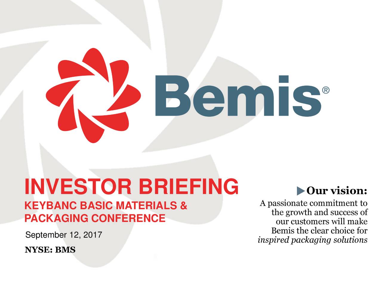 KeyBanc Logo - Bemis Company (BMS) Presents At KeyBanc Basic Materials & Packaging