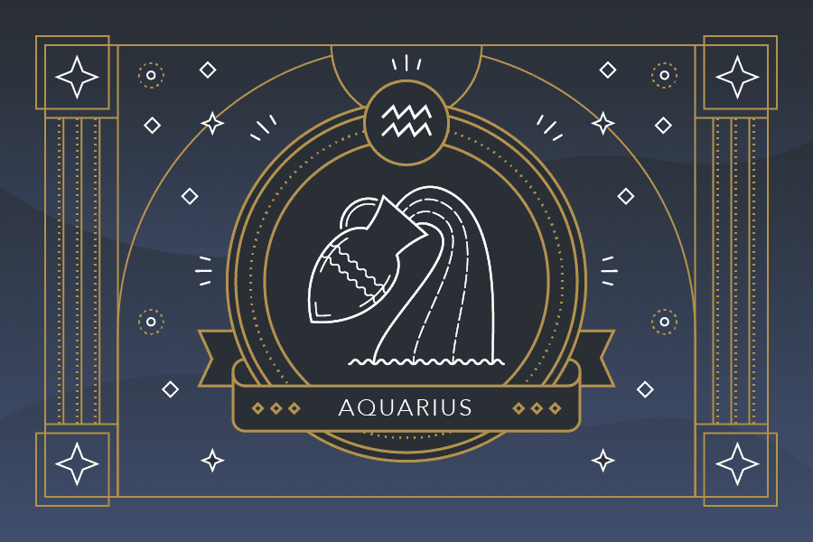 Aquarius Logo - The Zodiac Sign Aquarius Symbol - Personality, Strengths, Weaknesses ...