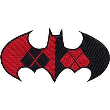 Red and Black Batman Logo - Amazon.com: DC Comics (Batman) Harley Quinn Black/Red Bat Logo (Size ...