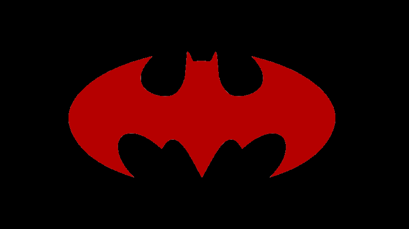 Red and Black Bat Logo - Red batman Logos