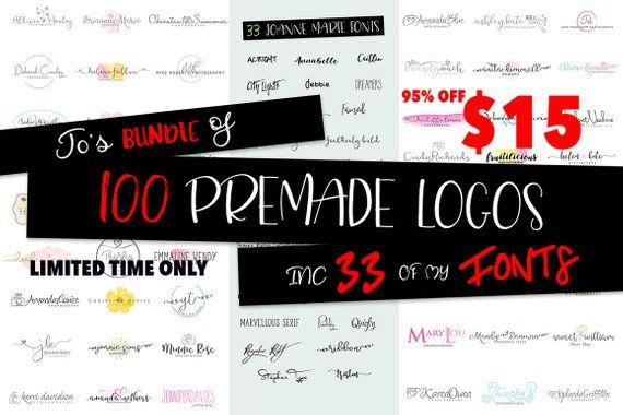 ICLE Logo - Font Bundle logo bundle 100 Photography Logos and 33 Fonts | Etsy