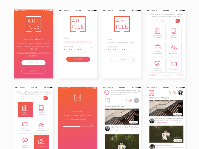 ICLE Logo - ART/ICLE] | App UI by Agata Kubiak | Dribbble | Dribbble