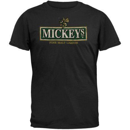 Mickey's Logo - Mickey's - Mickey's - Flocked Logo Soft T-Shirt - Large - Walmart.com