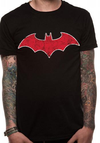 Black and Red Batman Logo - Batman Red Bat Logo T Shirt by DC Comics - Black – LUC BAUER