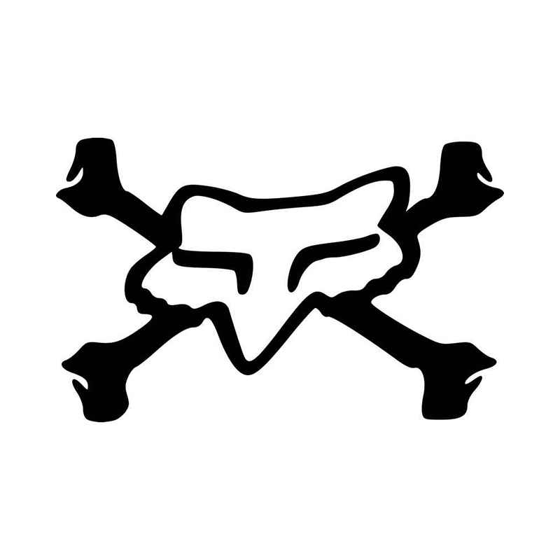Crossbones Logo - Fox Racing Crossbones Logo Vinyl Decal Sticker