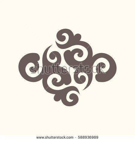 Motif Logo - motif logo design ornamental elements oriental styletatar motif ...