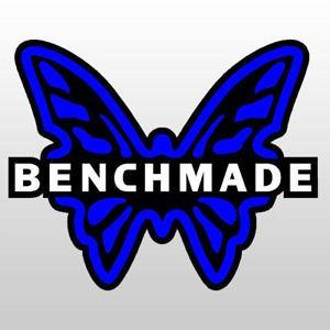 Benchmade Logo - Benchmade knives vinyl decal logo sticker 3.7 x 3.0 white blue