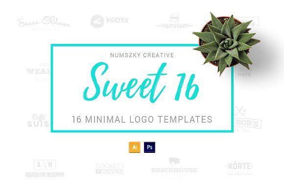 Sweet16 Logo - Sweet 16 | sixteen minimal logos ~ Logo Templates ~ Creative Market