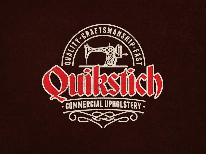 Upholstery Logo - Quikstich - Logo by Srdjan Vidakovic | Dribbble | Dribbble