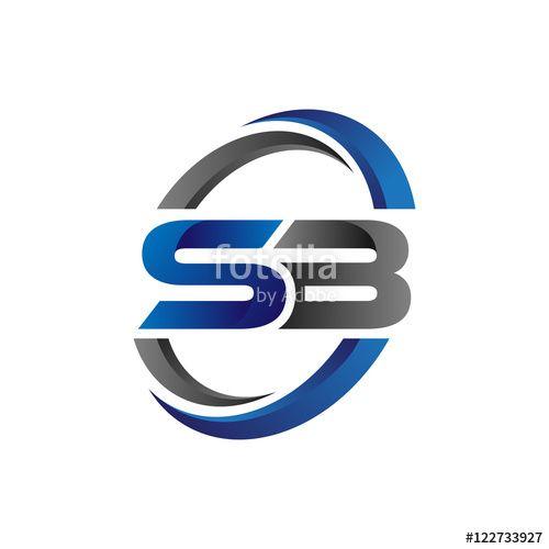 SB Logo - Simple Modern Initial Logo Vector Circle Swoosh sb Stock image
