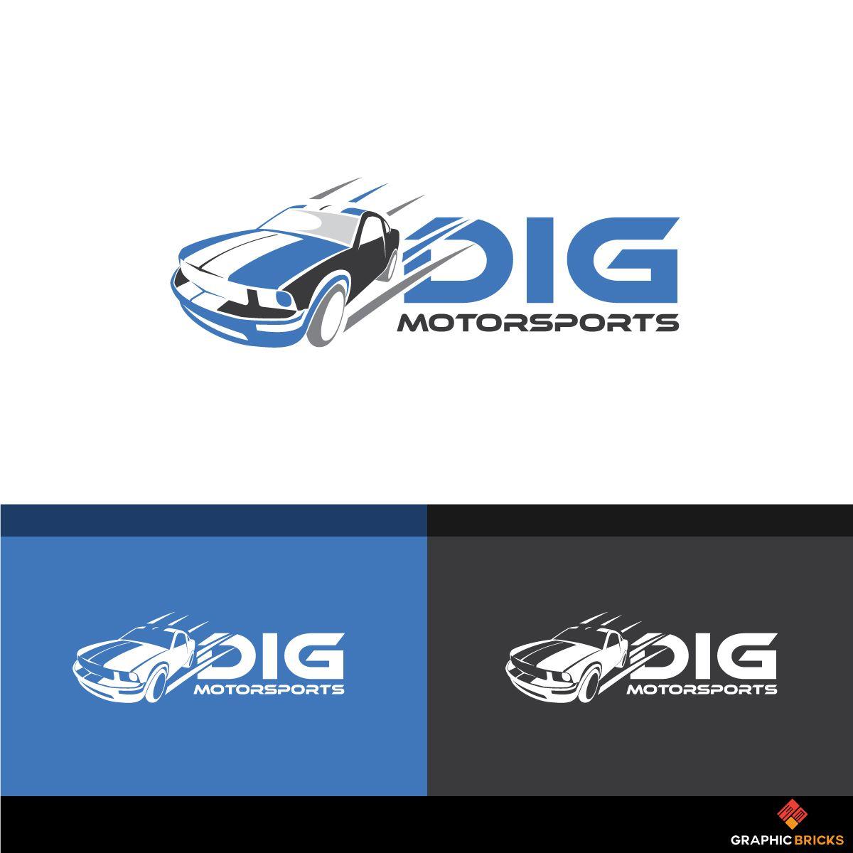 Dig Logo - Masculine, Modern, Car Racing Logo Design for DIG Motorsports