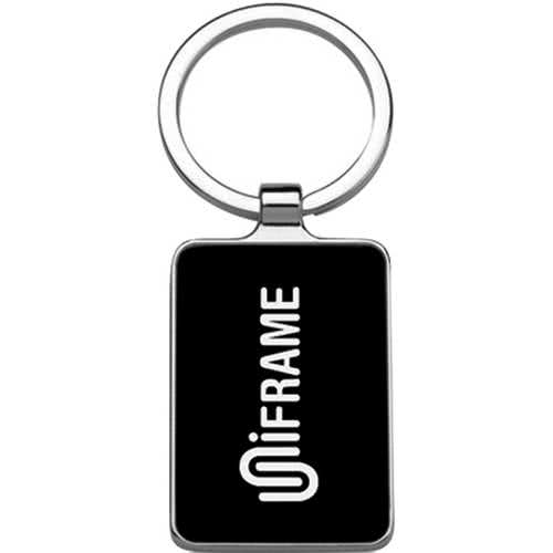 Quadrilateral Logo - Promotional Quadrilateral Gunmetal Keychains with Custom Logo for ...