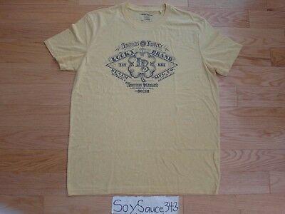 Quadrilateral Logo - NEW MEN'S LUCKY Brand Logo Quadrilateral Yellow Tee Shirt Sizes L-Xl ...