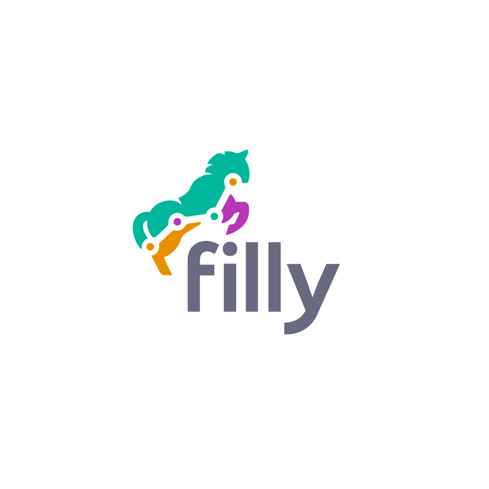 Filly Logo - FOR SALE: Filly Horse and Data Points Logo | Logo Cowboy