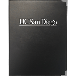 UCSD Logo - UC San Diego Bookstore - UCSD Logo Debossed Silver Corner Pad Holder