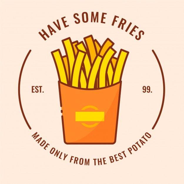 Fries Logo - French fries logo design Vector