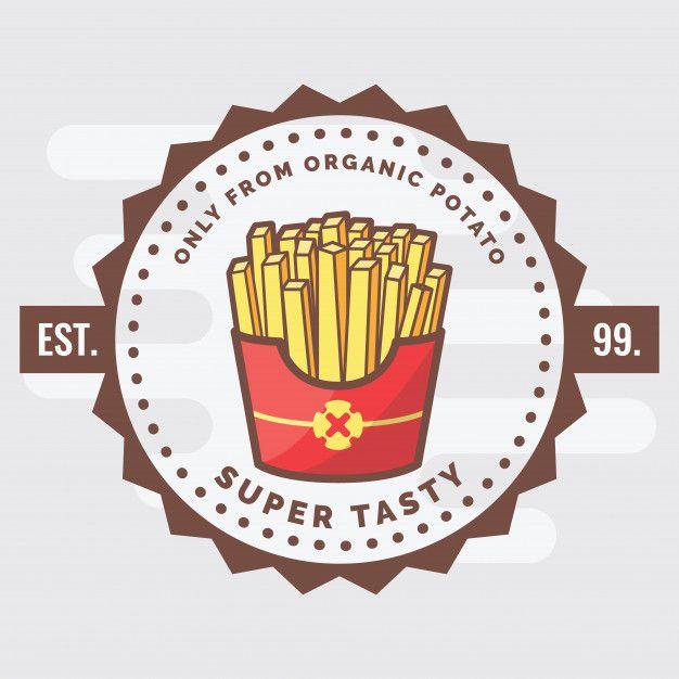 Fries Logo - Fries Logo Badge Vector | Premium Download