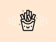 Fries Logo - Fries Logo. Illustrations. Logos, Logo design, Logo design inspiration