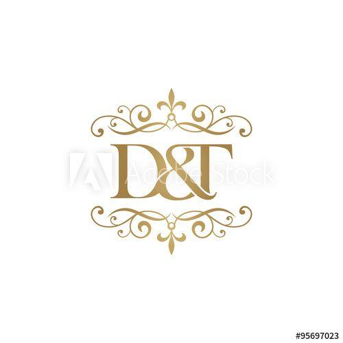 D&T Logo - D&T Initial logo. Ornament ampersand monogram golden logo - Buy this ...