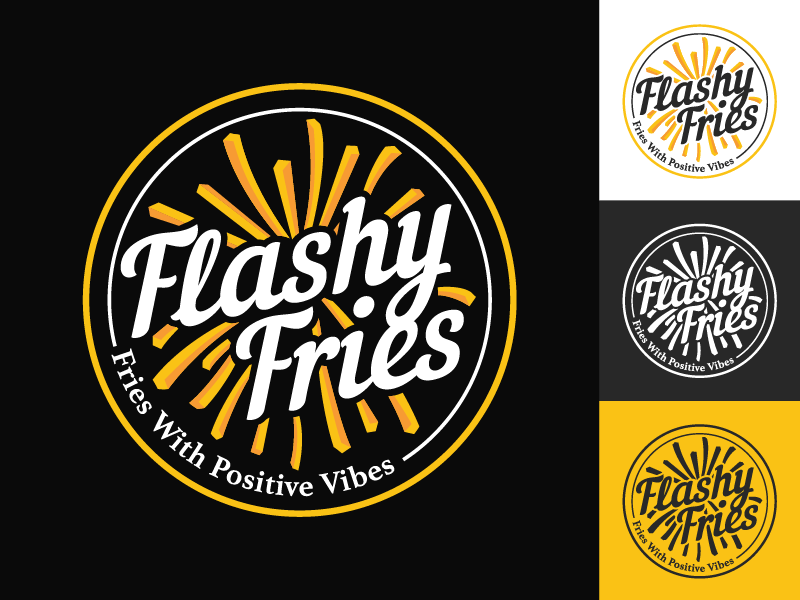 Fries Logo - Flashy Fries Logo