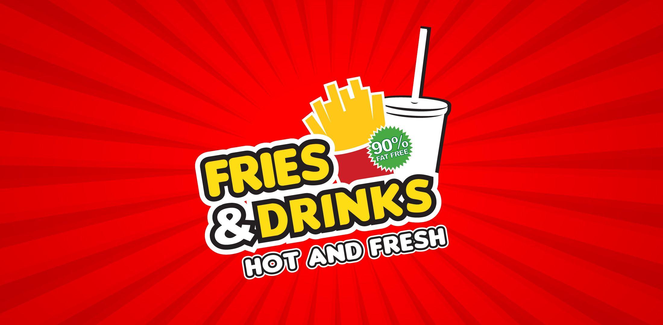 Fries Logo - ADCAKE™. Fries and Drinks Logo on Logos & Branding