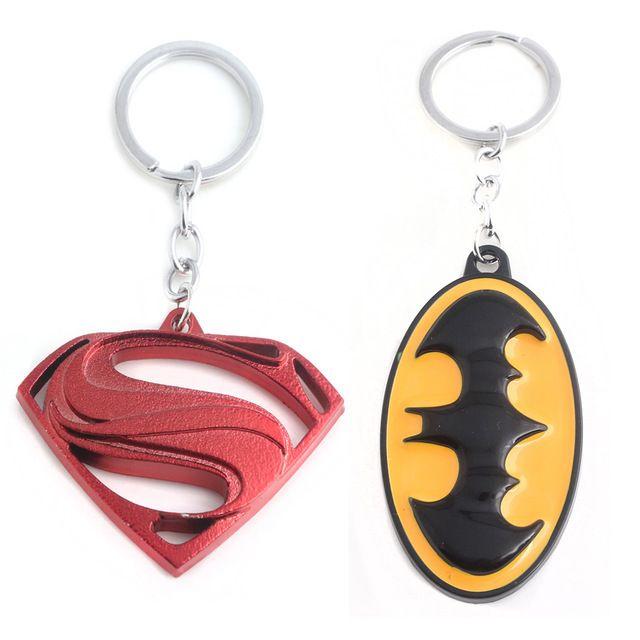 Red and Black Bat Logo - RJ Movie Avengers 3 Super Hero Superman Letter S Red Logo Keychains