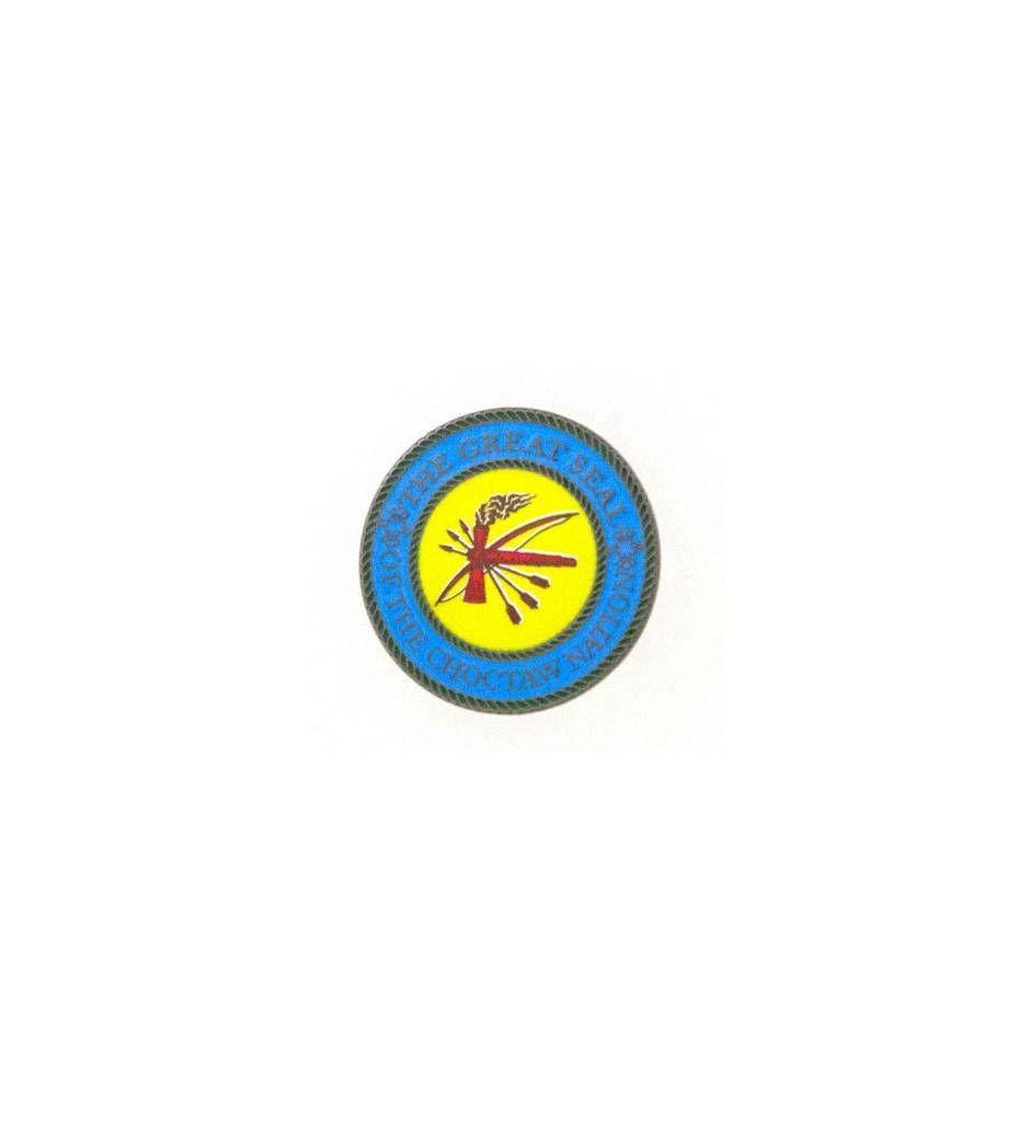 Choctaw Logo - THE GREAT SEAL OF THE CHOCTAW NATION Full Color Lapel Hat Pin