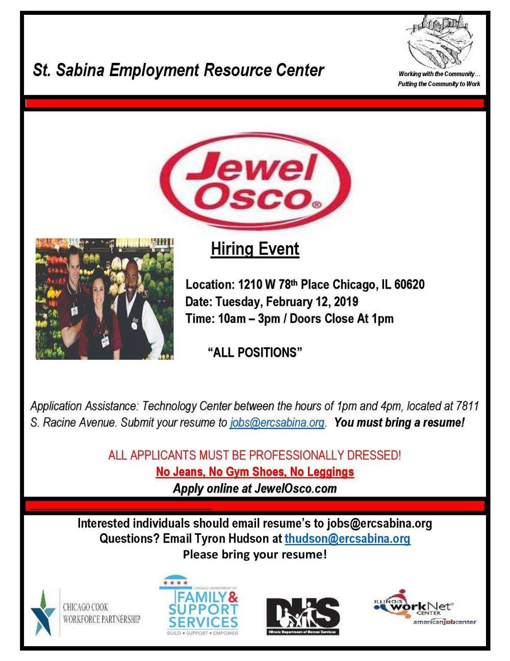 Osco Logo - Hiring Event Jewel Osco — St. Sabina Employment Resource Center