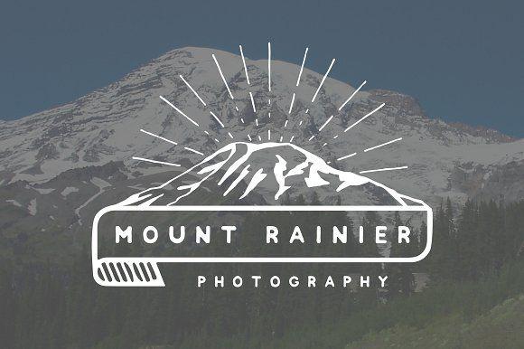 Rainier Logo - Mount Rainier Logo fully editable colours fully editable text only ...