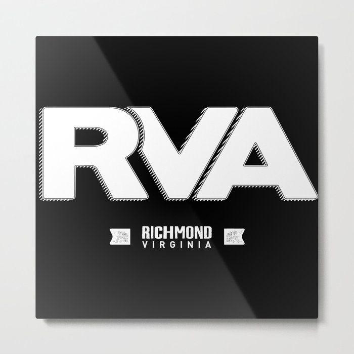 RVA Logo - Rva Logo. Striped Outline Metal Print
