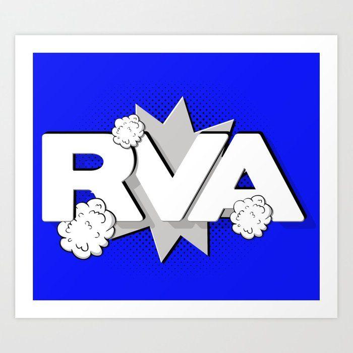 RVA Logo - Rva Logo. ' Comic 2 Style ' Art Print