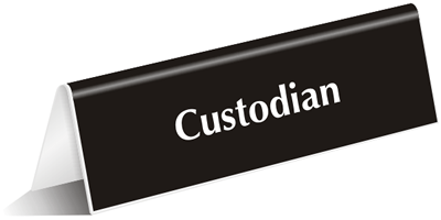 Custodian Logo - Janitorial & Custodial Room Signs