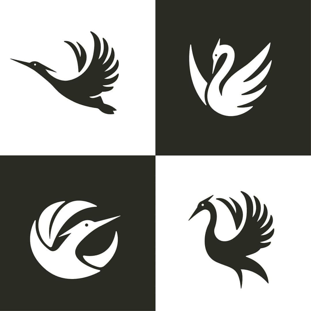 Heron Logo - 156 curtidas, 1 comentários - Cagak | Designer (@cagak_design) no ...