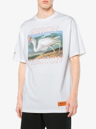 Heron Logo - Heron Preston heron logo print t shirt | Browns
