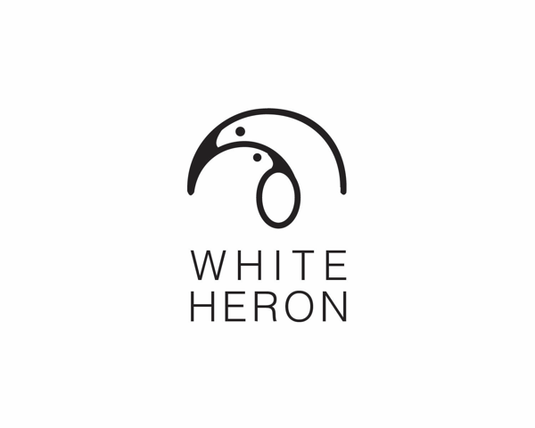 Heron Logo - White Heron Logo on Behance | 1302 Project 1 (Heron) | Logos, Logo ...