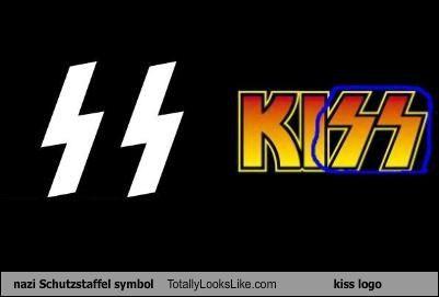 Natsi Logo - nazi Schutzstaffel symbol Totally Looks Like kiss logo - Cheezburger ...
